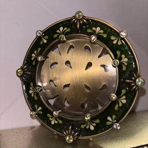 Rare Jay Strongwater Jungle Collection Swarovski Crystal Enamel Picture Frame VG